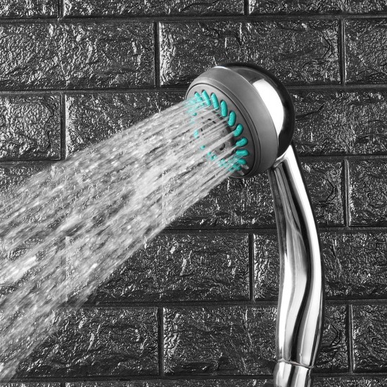 Adjustable Shower Head Three Function Rainfall Bathroom Wall Mount Showerhead ABS