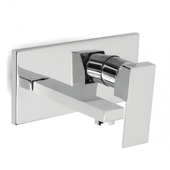 Bathroom Bath Tub Modern Chrome Brass Wall Mounted Mixer Faucet Tap