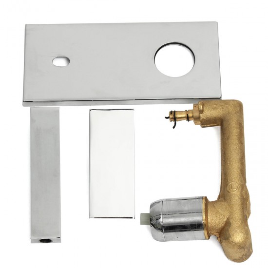 Bathroom Bath Tub Modern Chrome Brass Wall Mounted Mixer Faucet Tap