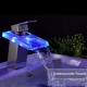 Bathroom LED Waterfall Faucet Sink Hot Cold Mixer Tap Temperature Control Light Tap Bathroom LED Waterfall Faucet Sink Hot Cold Mixer Tap Temperature Control Light Tap