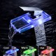 Bathroom LED Waterfall Faucet Sink Hot Cold Mixer Tap Temperature Control Light Tap Bathroom LED Waterfall Faucet Sink Hot Cold Mixer Tap Temperature Control Light Tap