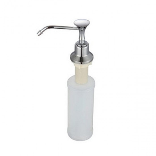 220ml White Kitchen Chrome Liquid Soap Dispenser Bathroom Sink Pump Bottles