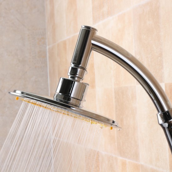 6 Inch Round Rainfall Shower Head Set Bathroom Sprayer Adjustable Extension Arm 6 Inch Round Rainfall Shower Head Set Bathroom Sprayer Adjustable Extension Arm