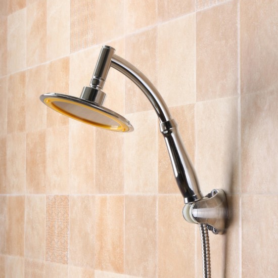 6 Inch Round Rainfall Shower Head Set Bathroom Sprayer Adjustable Extension Arm 6 Inch Round Rainfall Shower Head Set Bathroom Sprayer Adjustable Extension Arm