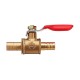 8/10mm Hose Barb Inline Brass Shutoff Mini Ball Valve Pipe Fitting 180° Handle Water Gas Fuel Line