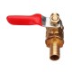 8/10mm Hose Barb Inline Brass Shutoff Mini Ball Valve Pipe Fitting 180° Handle Water Gas Fuel Line