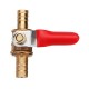 8/10mm Hose Barb Inline Brass Shutoff Mini Ball Valve Pipe Fitting 180° Handle Water Gas Fuel Line