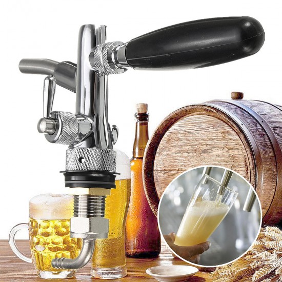 Adjustable Draft Beer Faucet Home Brew Dispenser with Flow Controller For Keg Tap G5/8 Shank