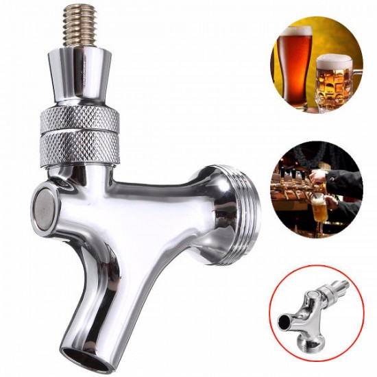 Chrome Draft Home Brew Beer Faucet Tap for Kegerator Tower Draft