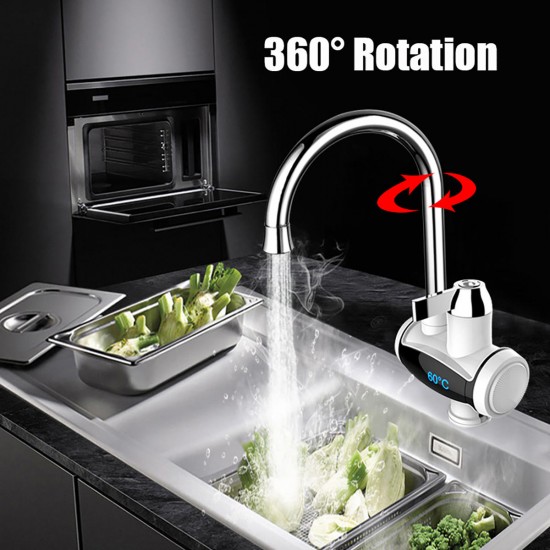 220V 3000W Electric Faucet Instant Hot Water Heater Tap Home Bathroom Kitchen Faucet
