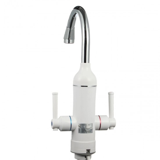 220V 3000W Instant Electric Faucet Tap 360° Rotated Water Heater Hot/Cold Mixer LED Digital Display