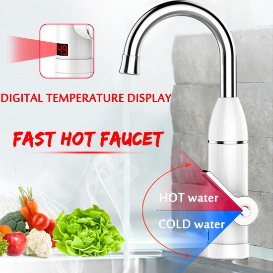 220V 3000W Instant Electric Tankless Cold/Hot Water Heater Shower System Tap Faucet Digital Display 220V 3000W Instant Electric Tankless Cold/Hot Water Heater Shower System Tap Faucet Digital Display