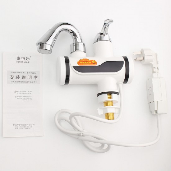 220V Electric Water Heater Faucet Instant Tankless LCD Digital Tap