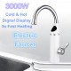 3000W Electric Faucet Tap Instant Hot Fast Water Heater Kitchen Bathroom