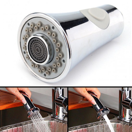 ABS Plastic Kitchen Sink Faucet Pull Down Steel Replacement Spray Shower Head