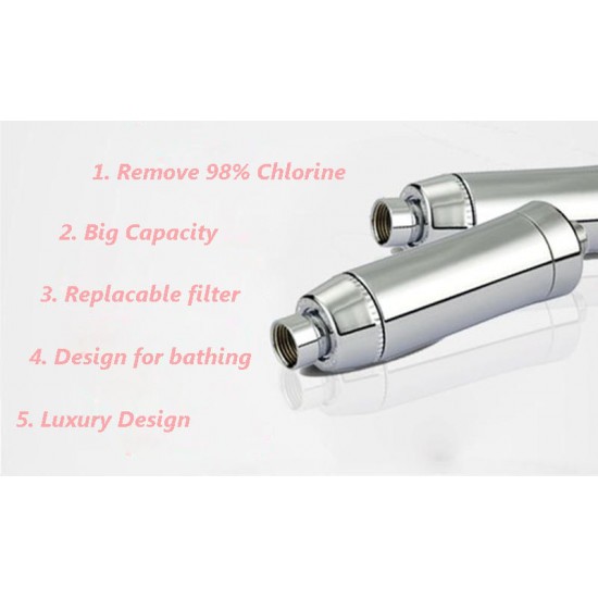 Chlorine Shower Water Filter Eliminates Hairloss Hard Water Shower Purifiers Skin and Hair Care