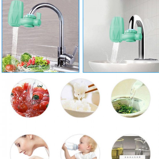 HBF Tap Faucets Water Filter Purifier Household Tap Water Purifier Activated Carbon Washable Ceramic