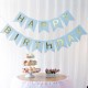 1 SET Paper Happy Birthday Party Bunting Banner Letter Hanging Pastel Pink String Flags Party Decorations