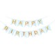 1 SET Paper Happy Birthday Party Bunting Banner Letter Hanging Pastel Pink String Flags Party Decorations