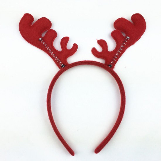 Christmas Headband Reindeer Antlers Ear Hair Hoop Christmas Party Hair Accessories Deer Hair Buckle Decoration