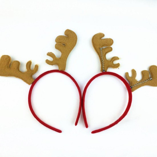 Christmas Headband Reindeer Antlers Ear Hair Hoop Christmas Party Hair Accessories Deer Hair Buckle Decoration