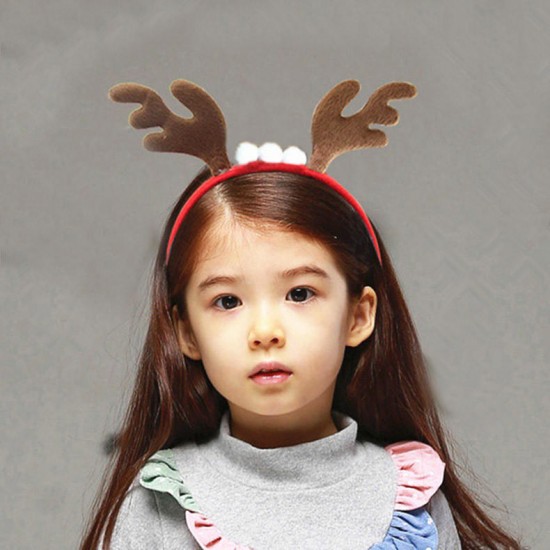 Christmas Headband Reindeer Antlers Ear Hair Hoop Christmas Party Hair Accessories Deer Hair Buckle Decoration