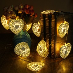 10 LED Christmas Love Heart String Light Home Shop Decor
