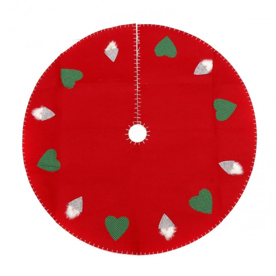 100cm Red Christmas Tree Skirt Carpet Party Gift Decor Pad Ornaments Round Mat