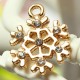 11 Mixed Gold Christmas Gifts Charms Tree Deer Snowflake Pendant