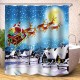 180x180cm Christmas Santa Claus Reindeer Bathroom Shower Curtains With 12 Hooks 180x180cm Christmas Santa Claus Reindeer Bathroom Shower Curtains With 12 Hooks