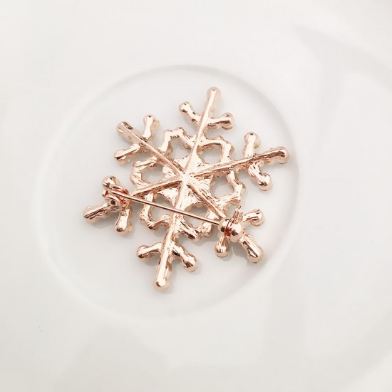 Christmas Brooch Snowflake Design Brooch Festival Party Brooch Trendy Women Jewelry Festival Gift