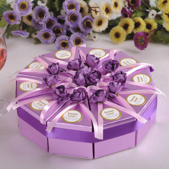 10pcs Creative Cake Candy Box Wedding Party Cake Chocolate Gift Boxes