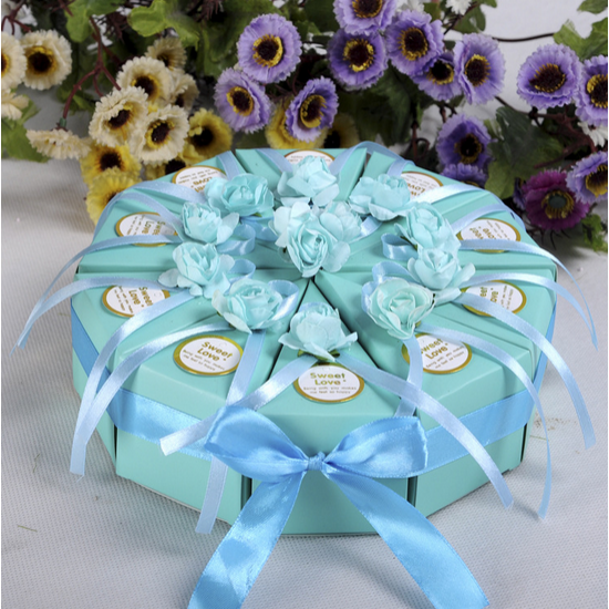 10pcs Creative Cake Candy Box Wedding Party Cake Chocolate Gift Boxes