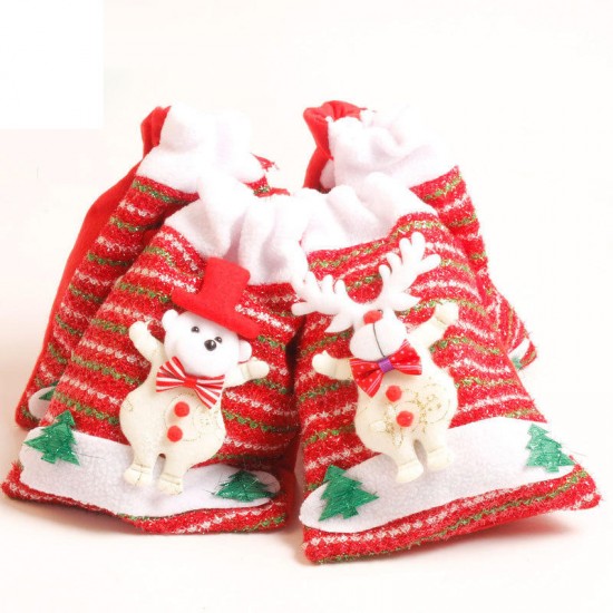 Christmas Day Stocking Packing Gift Box Cute Santa Decoration Candy Box Stocking Christmas Gift Bags 18*24cm