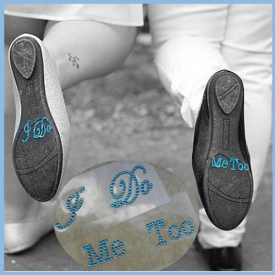 I DO ME TOO Wedding Shoe Stickers Bridal Rhinestones Shoes Sticker Wedding Decoration