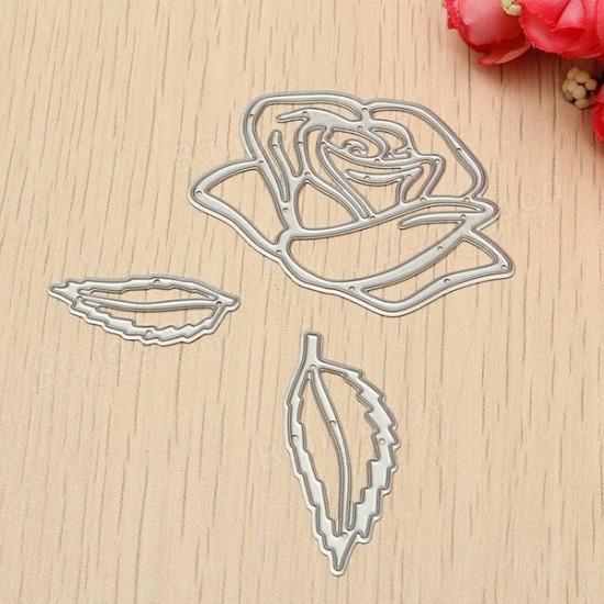 Rose Flower Cutting Dies Scrapbooking Album DIY Embossing Decor Paper Card Craft
