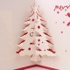 Christmas 3D Pop Up Christmas Tree Paper Carving Greeting Card Christmas Gifts Party Greeting Card