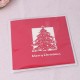 Christmas 3D Pop Up Christmas Tree Paper Carving Greeting Card Christmas Gifts Party Greeting Card