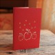 Christmas Apple Shape 3D Pop Up Greeting Card Christmas Gifts Party Greeting Card