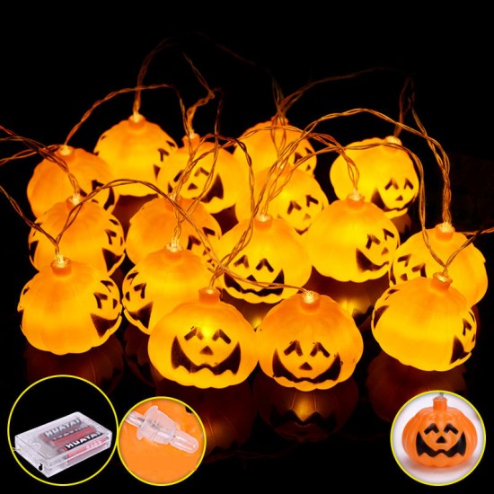 2.7M 16 LED Halloween Pumpkin String Lights LED Fairy Lights for Festival Christmas Halloween