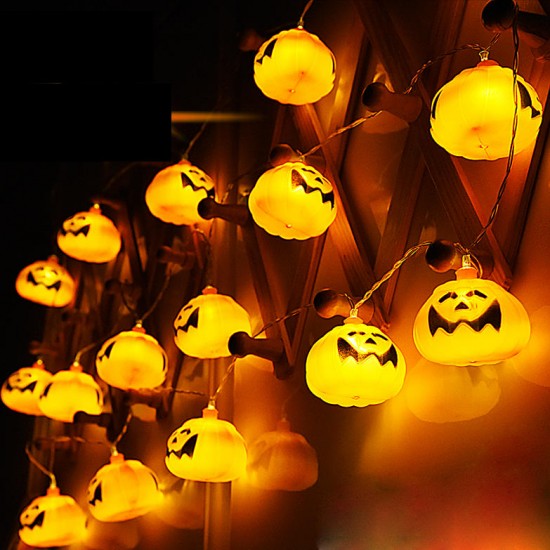 2.7M 16 LED Halloween Pumpkin String Lights LED Fairy Lights for Festival Christmas Halloween