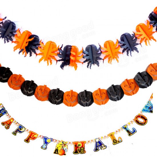 7Styles Halloween Paper Garland Decorations Halloween Props