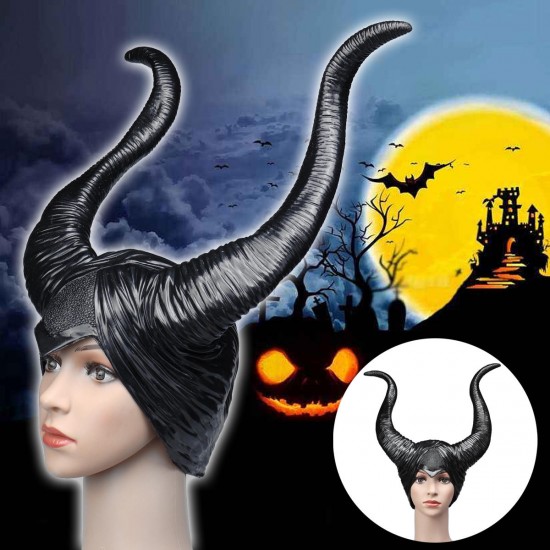 Black Horns Halloween Party Costume Witch Headgear Cosplay