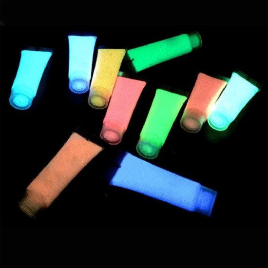 Fluorescence Body Paint Glow In Dark Body Art Paint Luminous Acrylic Glowing Paint Tattoo Body Art Makeup Tools Party Supplies