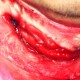 Halloween Props Slit Throat Cut Neck Fake Wound Scar Head Injury Trick Halloween Decoration Party Decor
