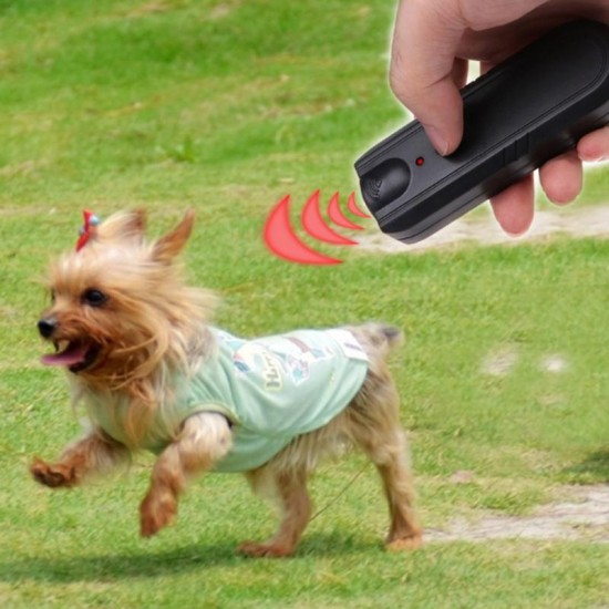 Garden LED Ultrasonic Animal Repeller Dog Training Device Pet Anti Barking Stop Bark Trainer