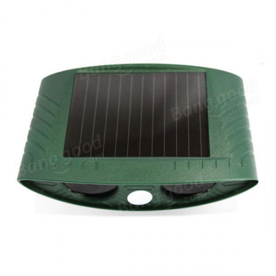 GreatHouse Ultrasonic Solar Power Animal Dispeller Outdoor Garden Animal Scarer Cat Dog Repeller