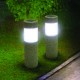 Solar Power Stone Pillar White LED Lights Garden Lawn Courtyard Decoration Lamp