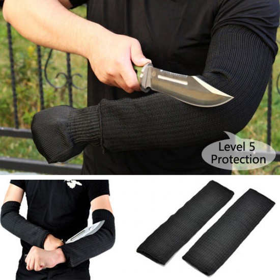 1 Pair Steel Wire Safety Anti-cutting Arm Sleeves Gardening Outdoor Protection Tool