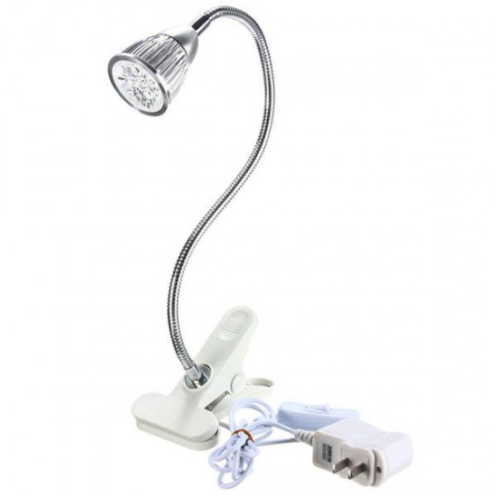 5W 220V Desktop Clip Flexible Neck 5 LED Plant Grow Light for Home Office Garden Greenhouse